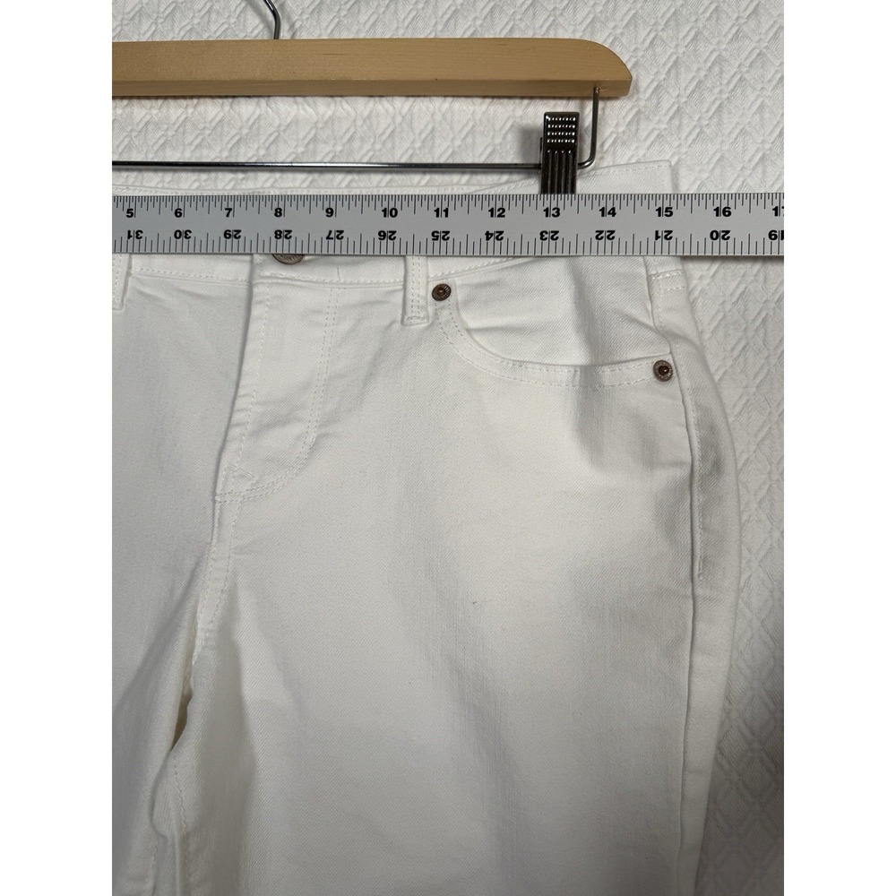 Old Navy Womens Jeans Curvy Straight Size 4 30x29.5 Mid-Rise Stretch White Ankle - Picture 4 of 7